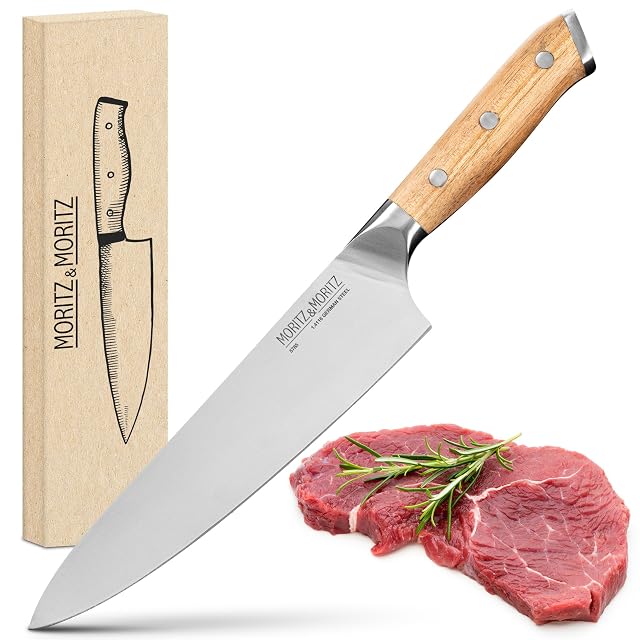 Cuchillo de chef Moritz & Moritz 5785 de 20 cm con mango de acacia