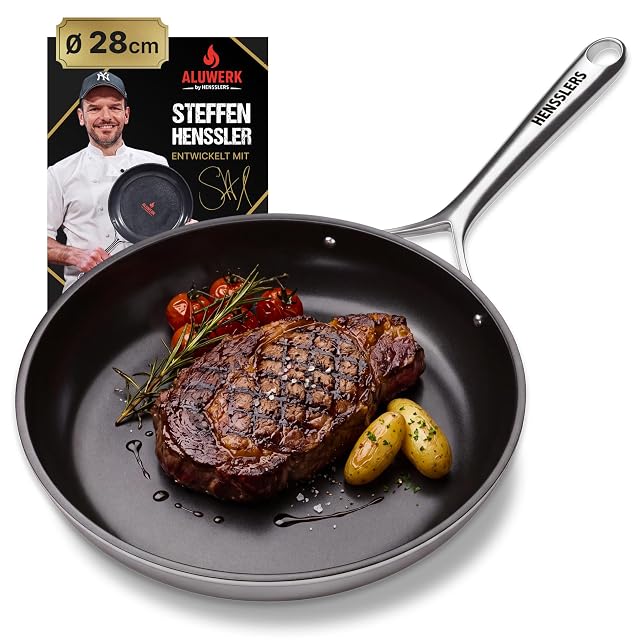 Sartén antiadherente de cerámica reforzada con titanio ALUWERK SH20517 de 28 cm